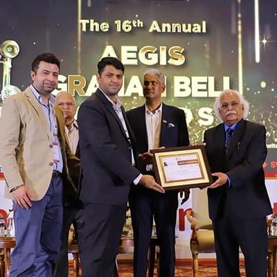 Award ceremony on stage