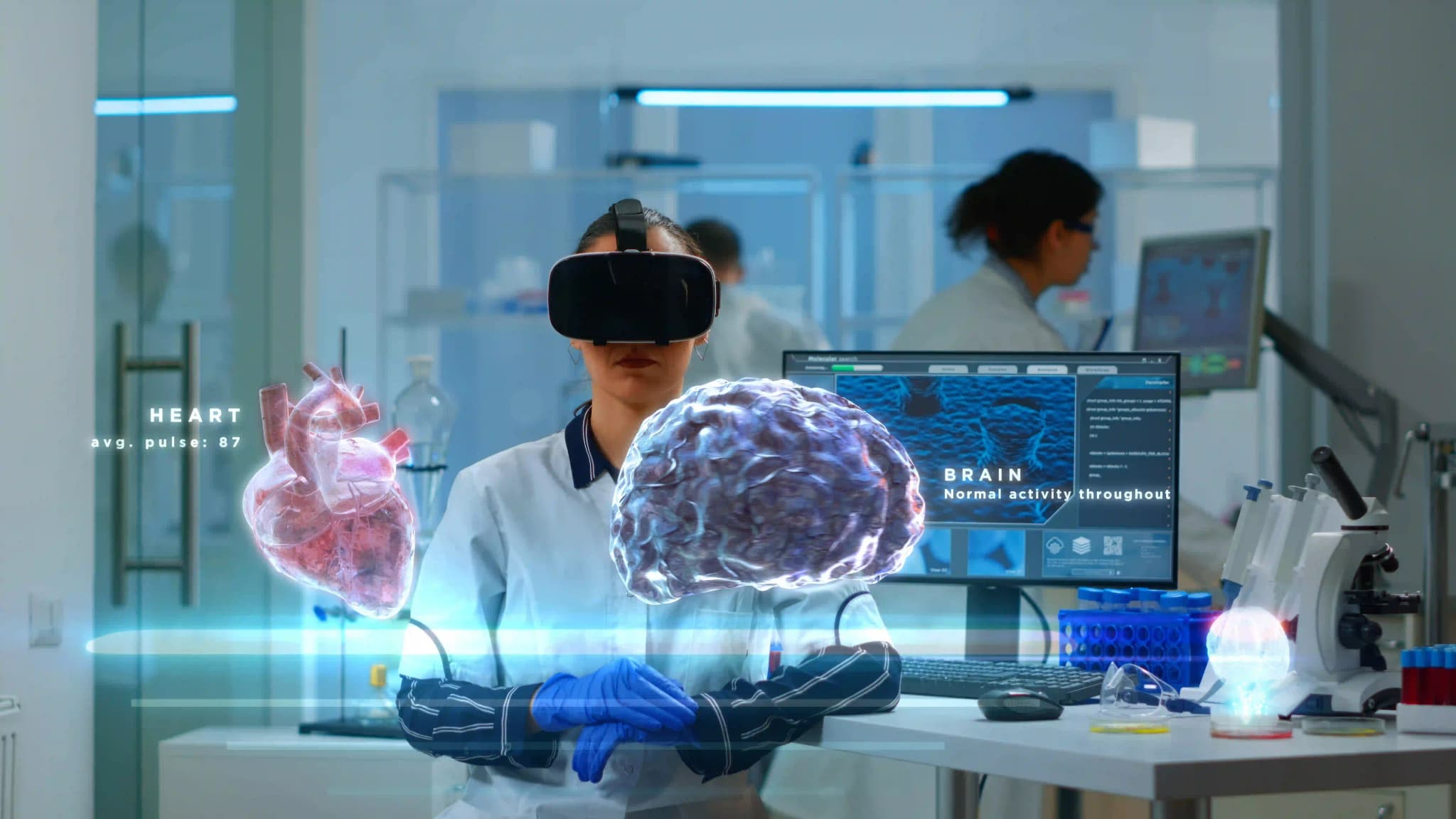 Clinician reviewing a patient scan
