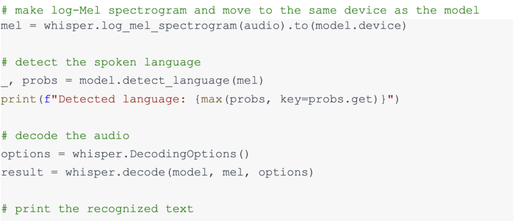 Generative AI programme Code Screenshot