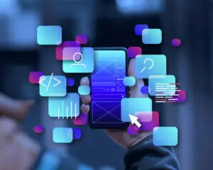 Ai in mobile app development representational image
