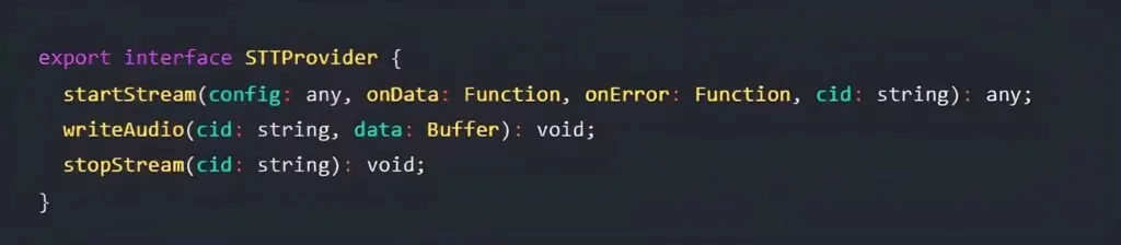 The Interface (STTProvider):
